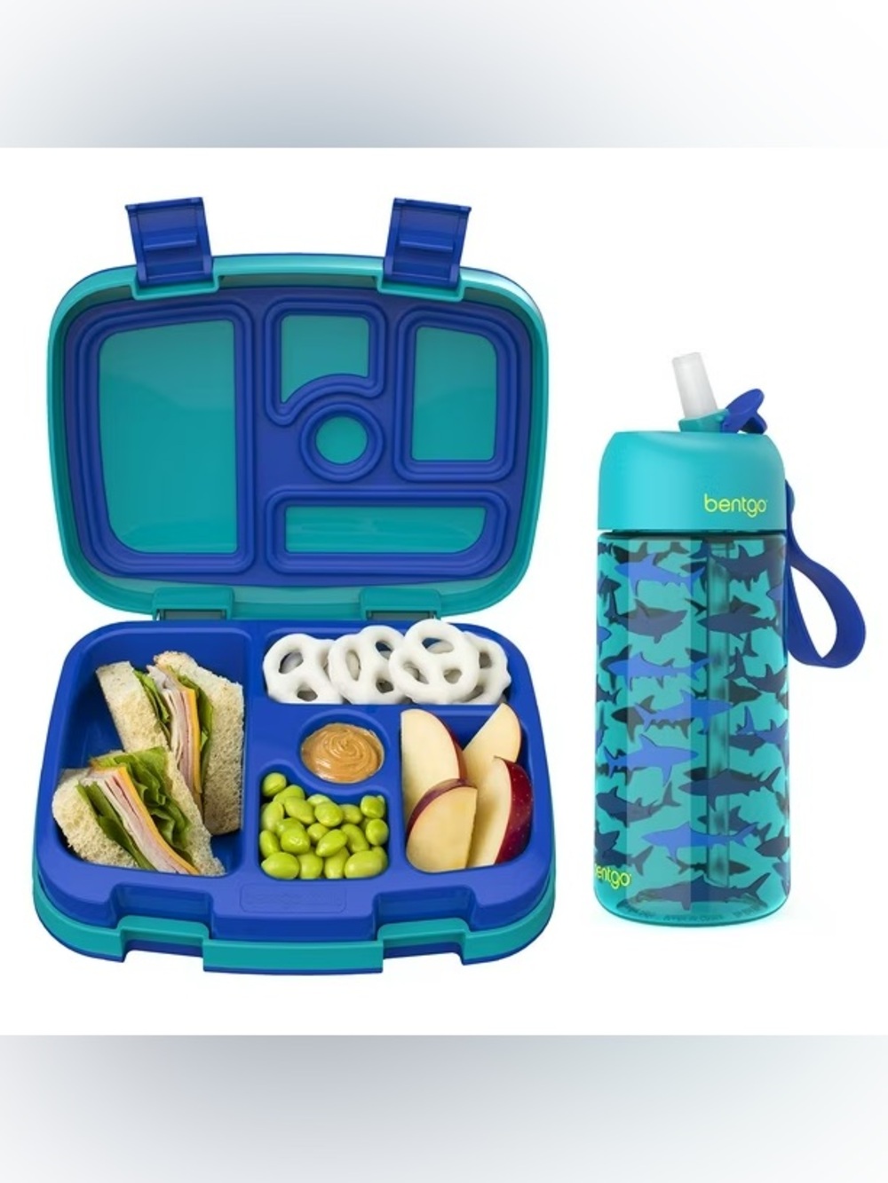 Bentgo Kids Prints Lunch Box & Water Bottle Set, Choose Color